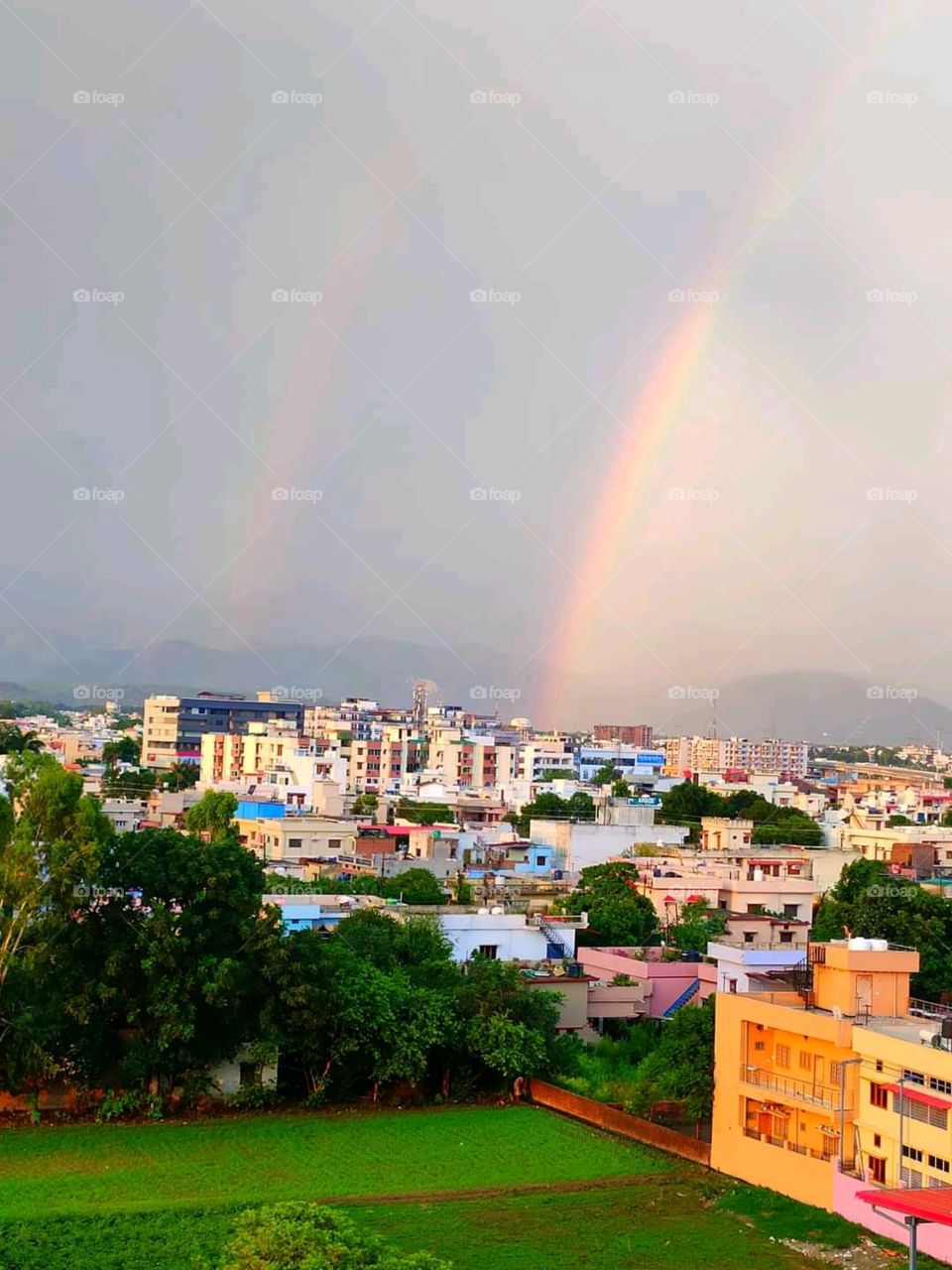 Rainbow making the beautiful setting even more wonderful