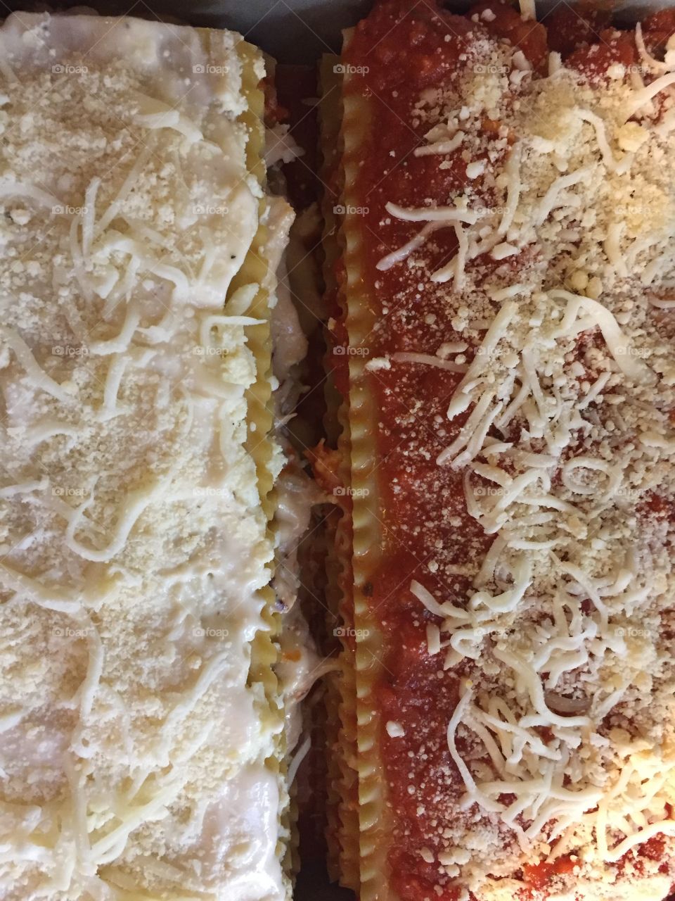 Red or white lasagna 