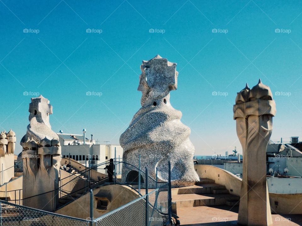 Chimneys at La Pedrera Barcelona 