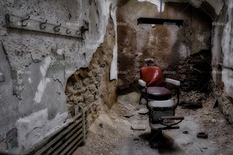 Show Us Your Best Photos, Barbershop Chair In An Abandoned Prison, Eastern State Penitentiary, Barbershop Chair, Abandoned Photography 