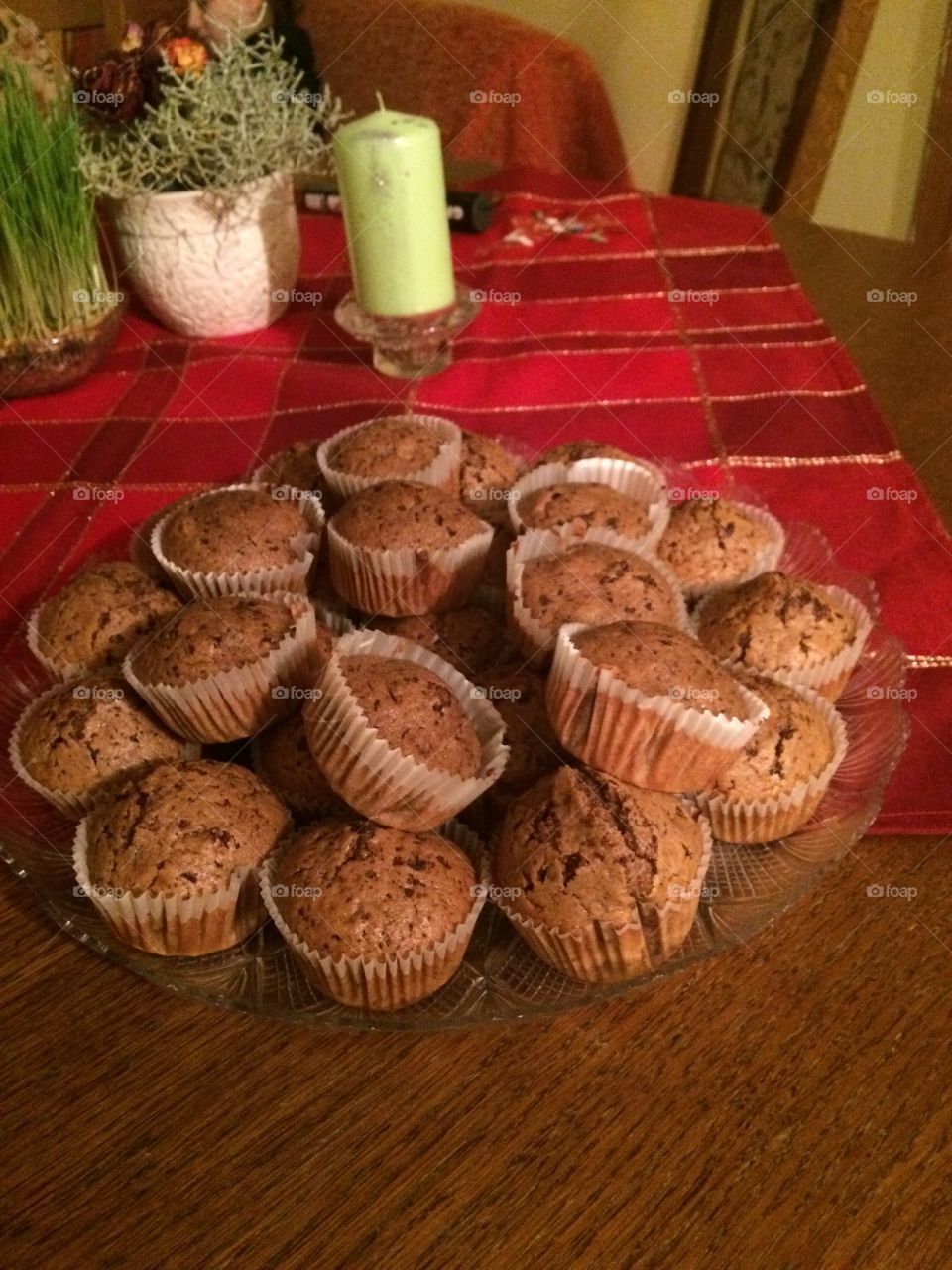 Delicious brown muffins