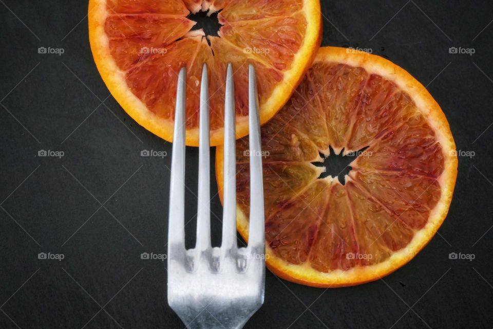 Fork & orange