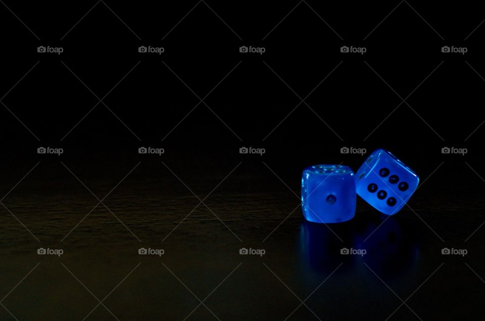 Blue dice