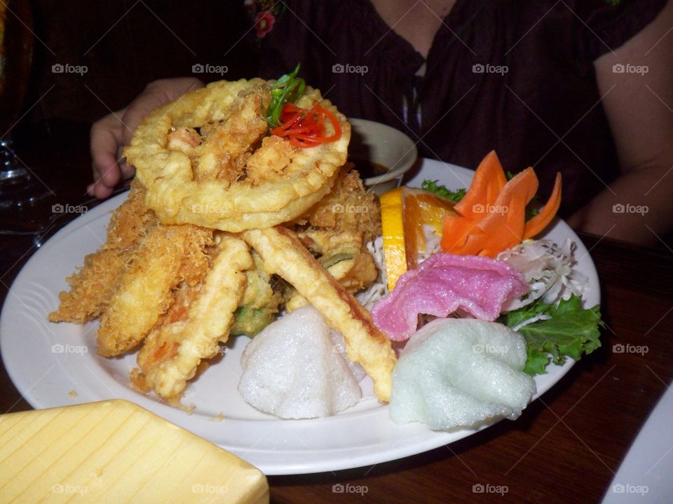 Chicken tempura dinner