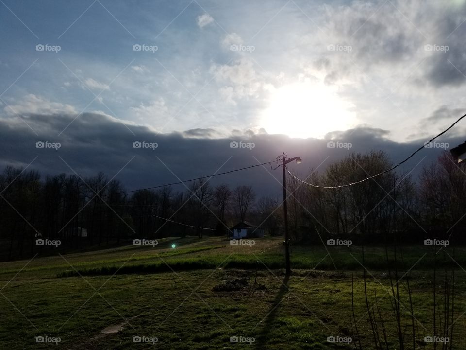 Clouds rolling in with Spring Storms
