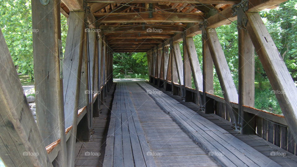 Amish Bridge. Across the creek in Dogwood Canyon is this wooden Amish Bridge.