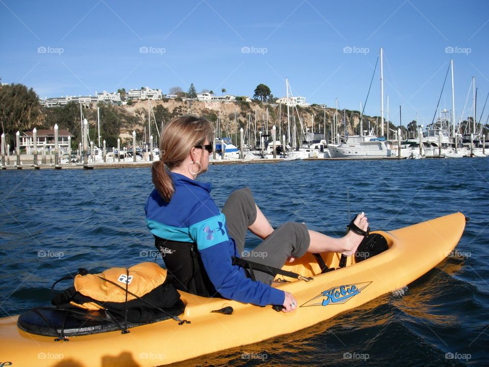 Kayaking the harbor. 