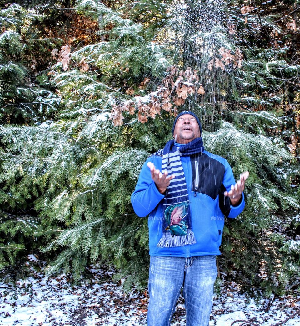 snow day playing in the snow