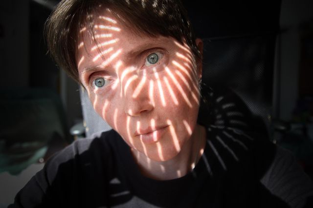 Light and shadow selfie