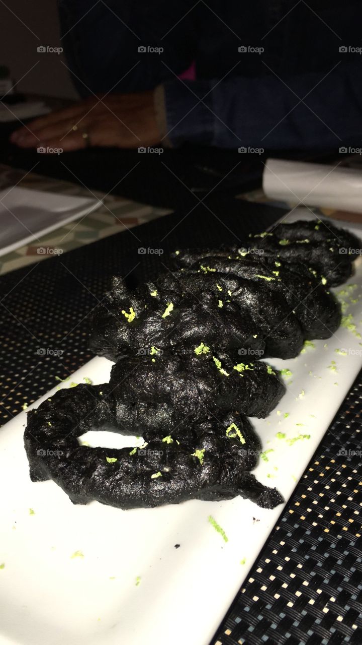 Calamares con tinta de calamar  