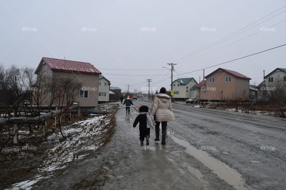 Walking home in the cold