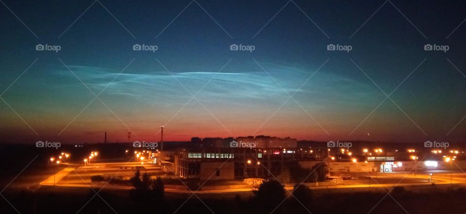 Silver clouds.  A rare atmospheric phenomenon.