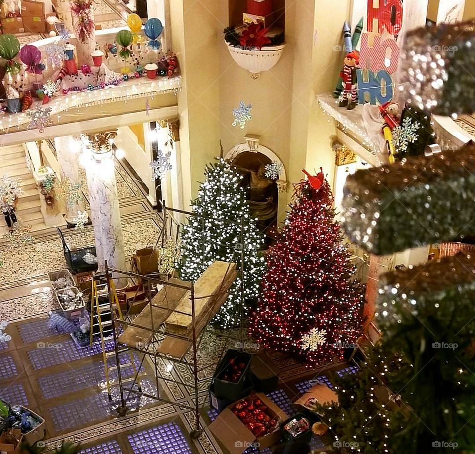 Decorating for Christmas at the South Dakota State Capitol