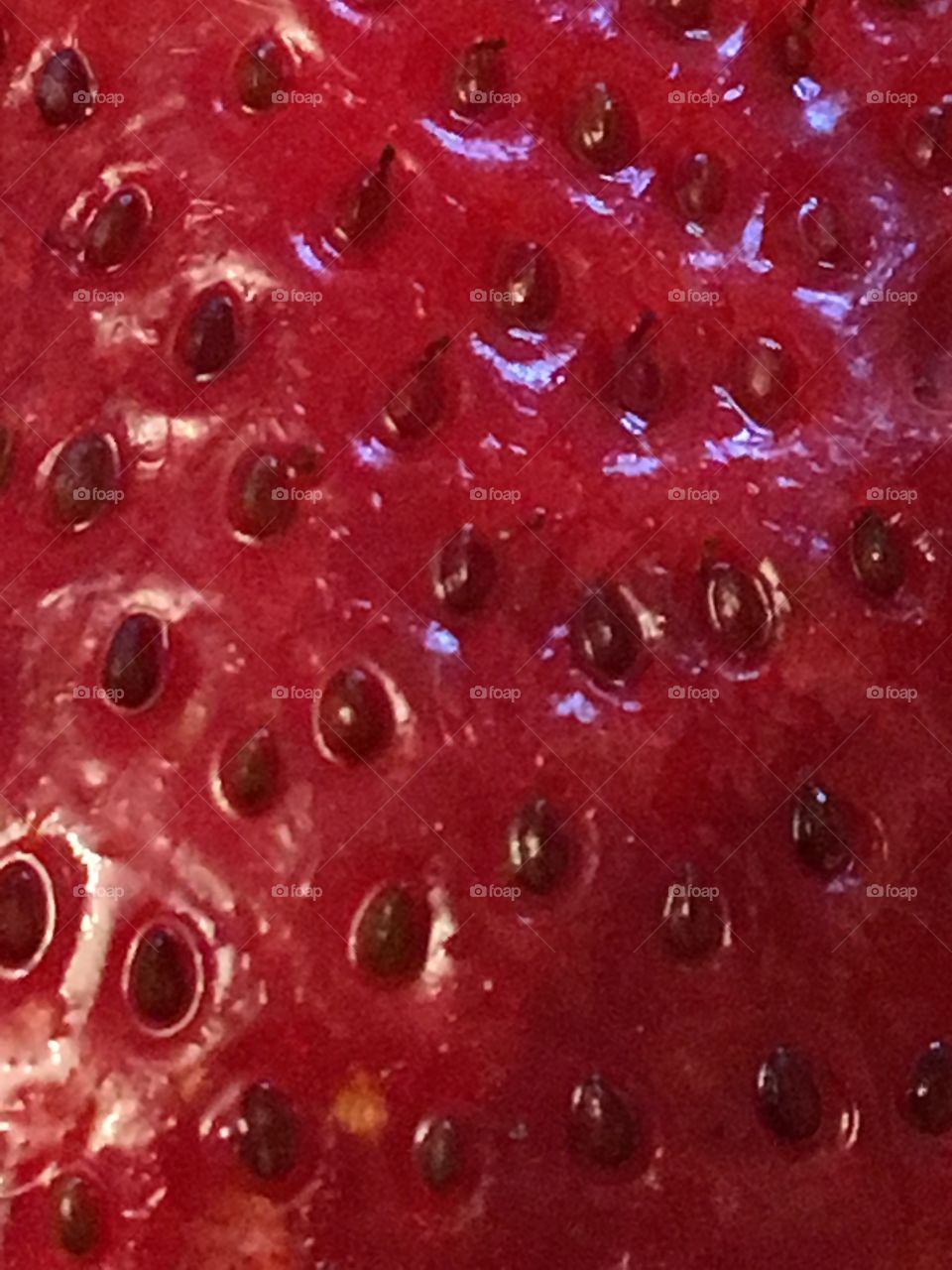 Strawberry closeup with seeds