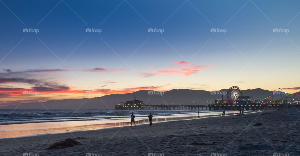 Santa Monica sunset run 