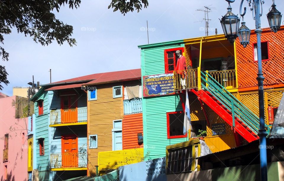 Colourful streetscape