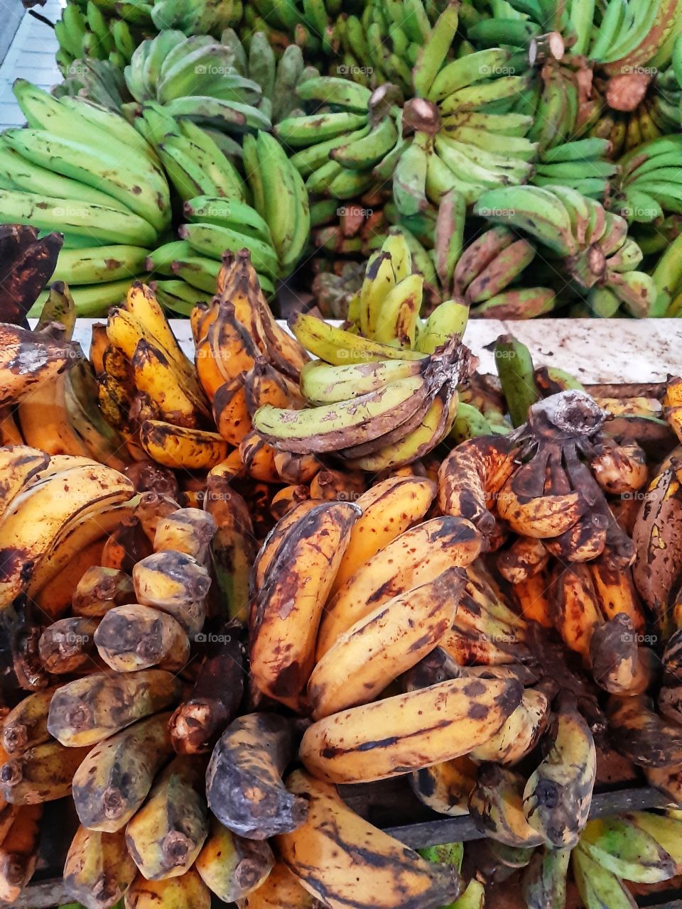 Many slices of deliious and healthy bananas