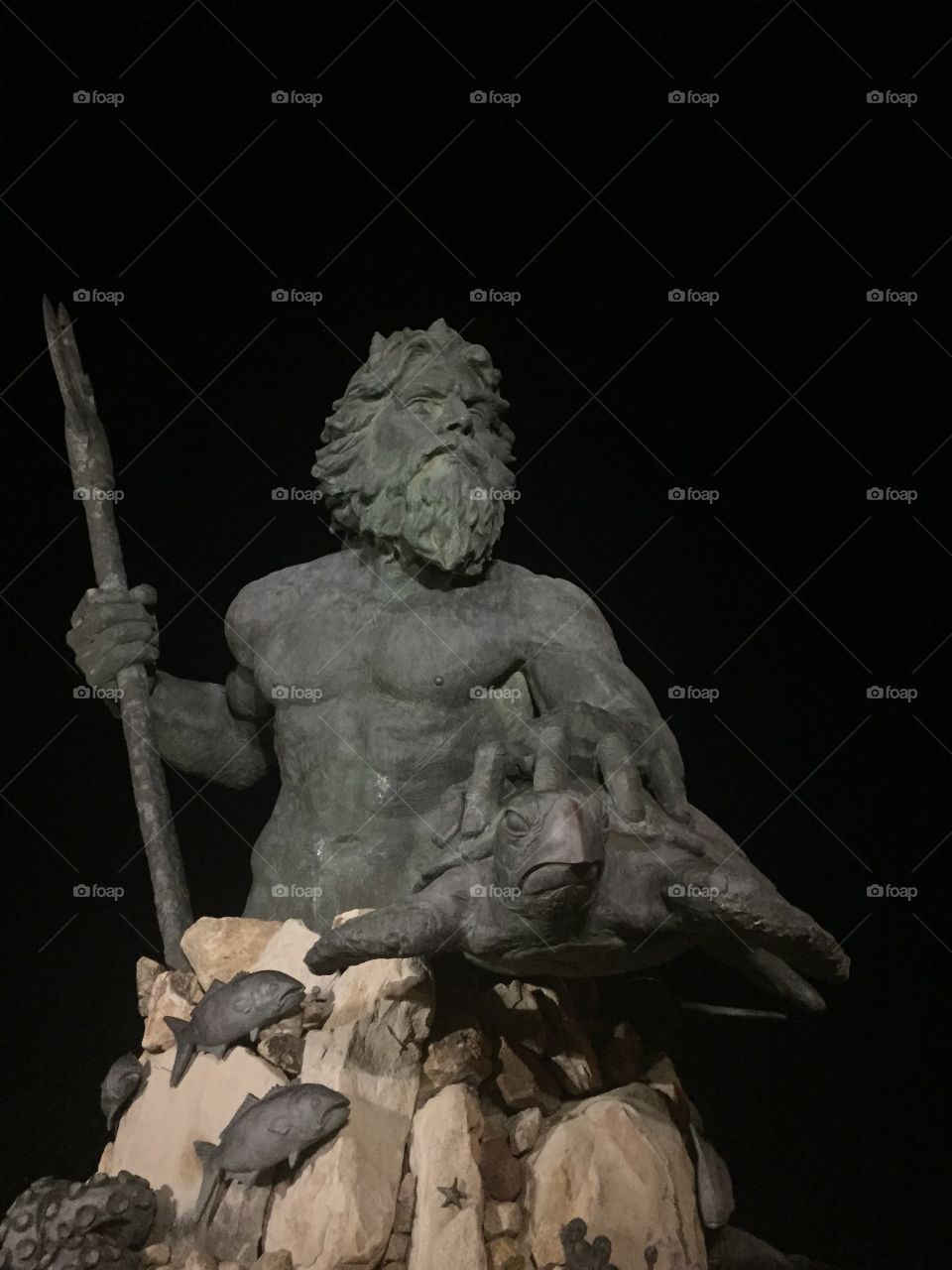 Poseidon . Sculpture in Virginia beach 