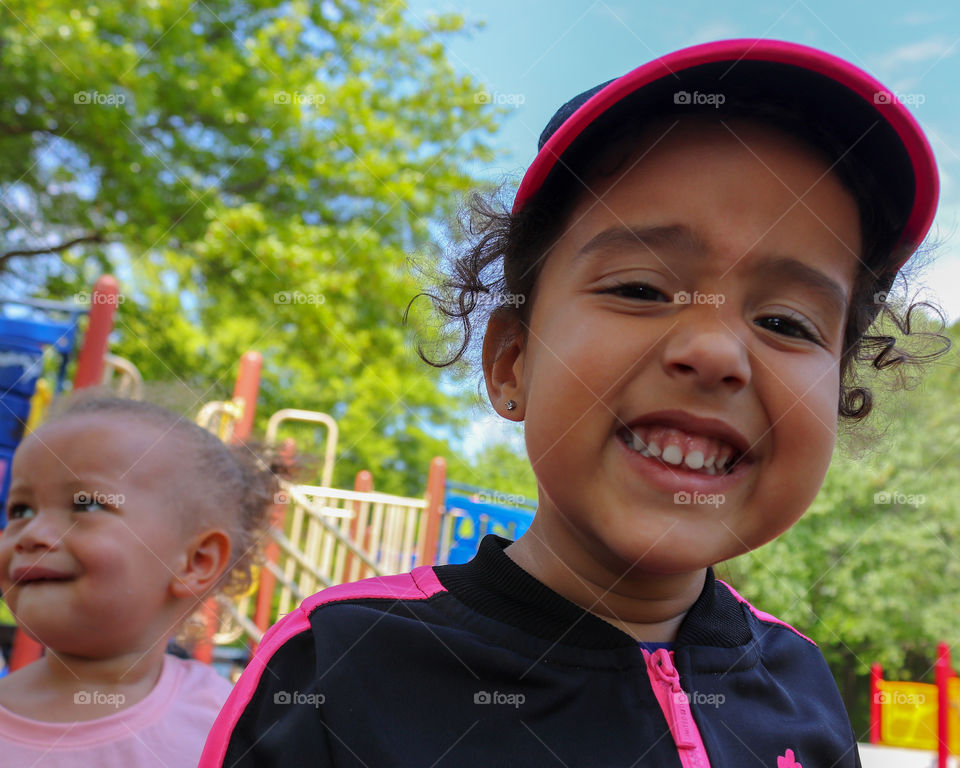 Young girl smiling