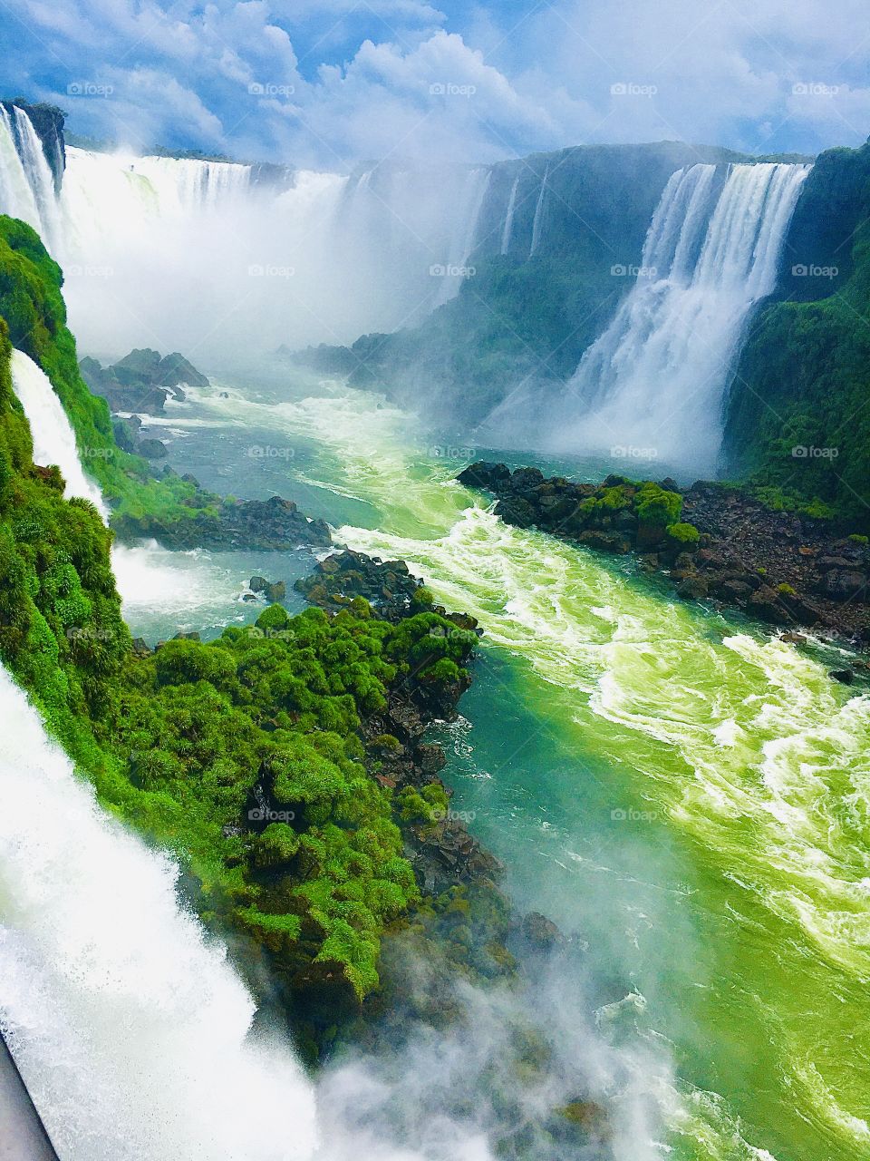 Amazing view of the Iguazu Falls
