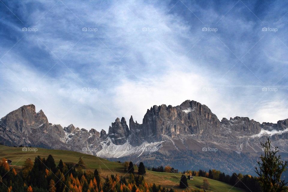 Fall in the Dolomites mountains