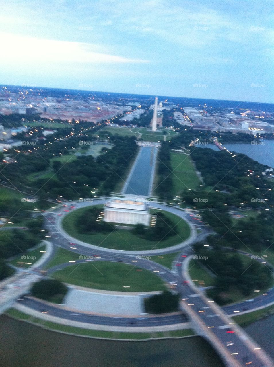 D.C. monuments from the air