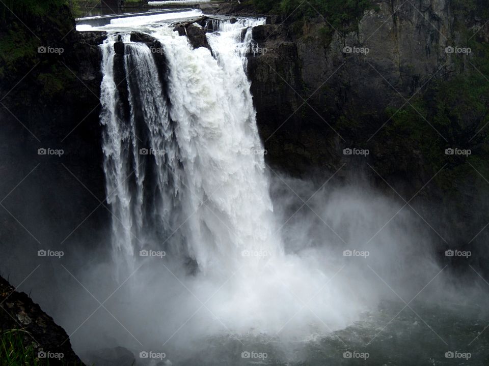 Beautiful waterfall in rock