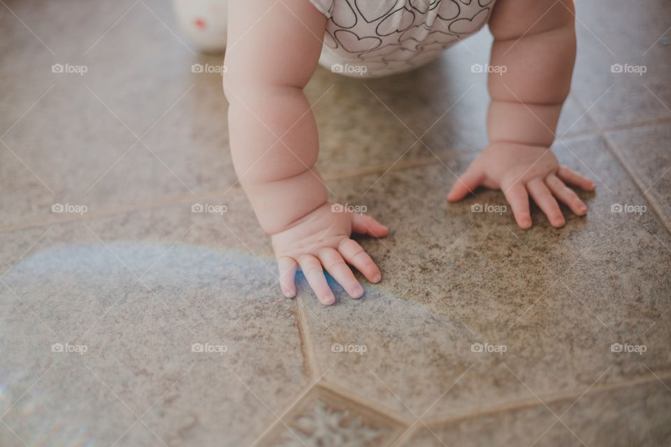 Baby rolls and sun flare 