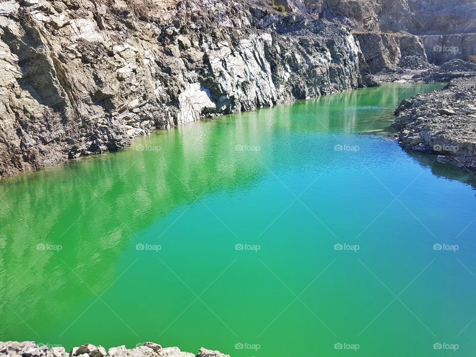 green water on quarry