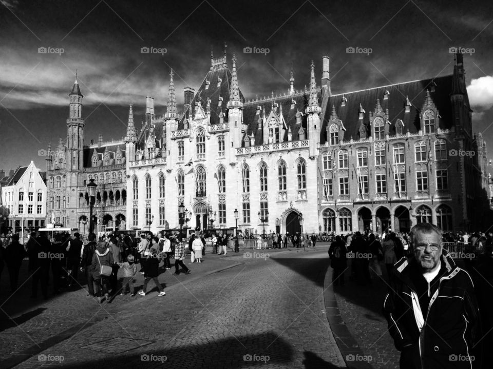 Black and white architecture . Beautiful architecture in Antwerpen