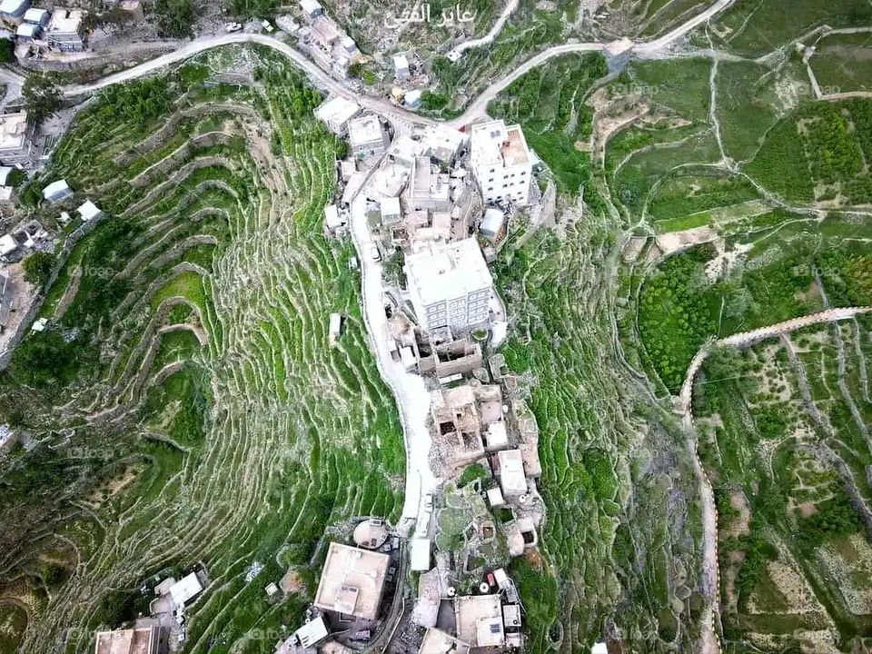 Glory be to God, the magnificent and picturesque view and the natural green trees are a view that is nothing more wonderful than it