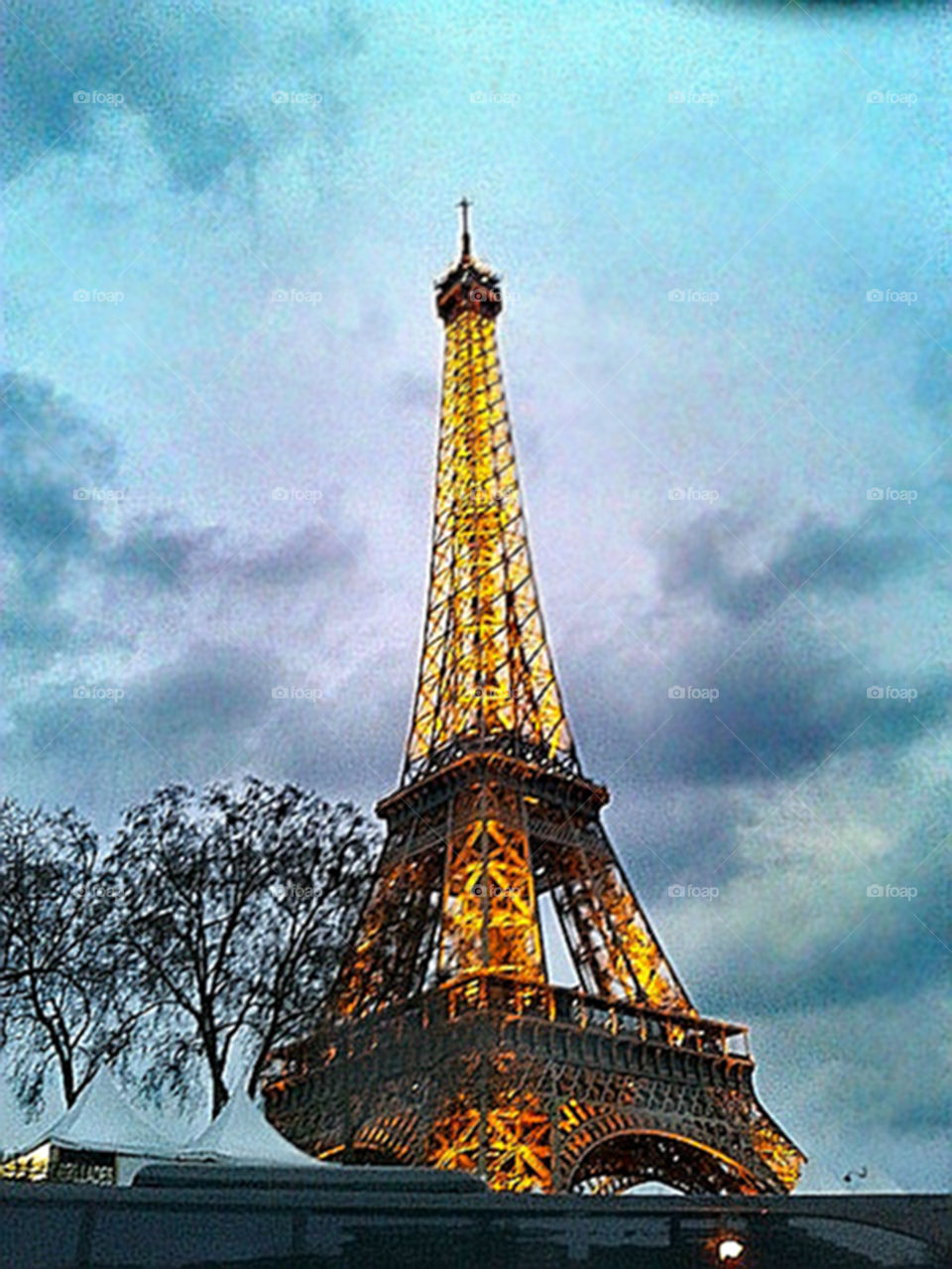 Gustav Eiffel's tower in beautiful city of Paris in France