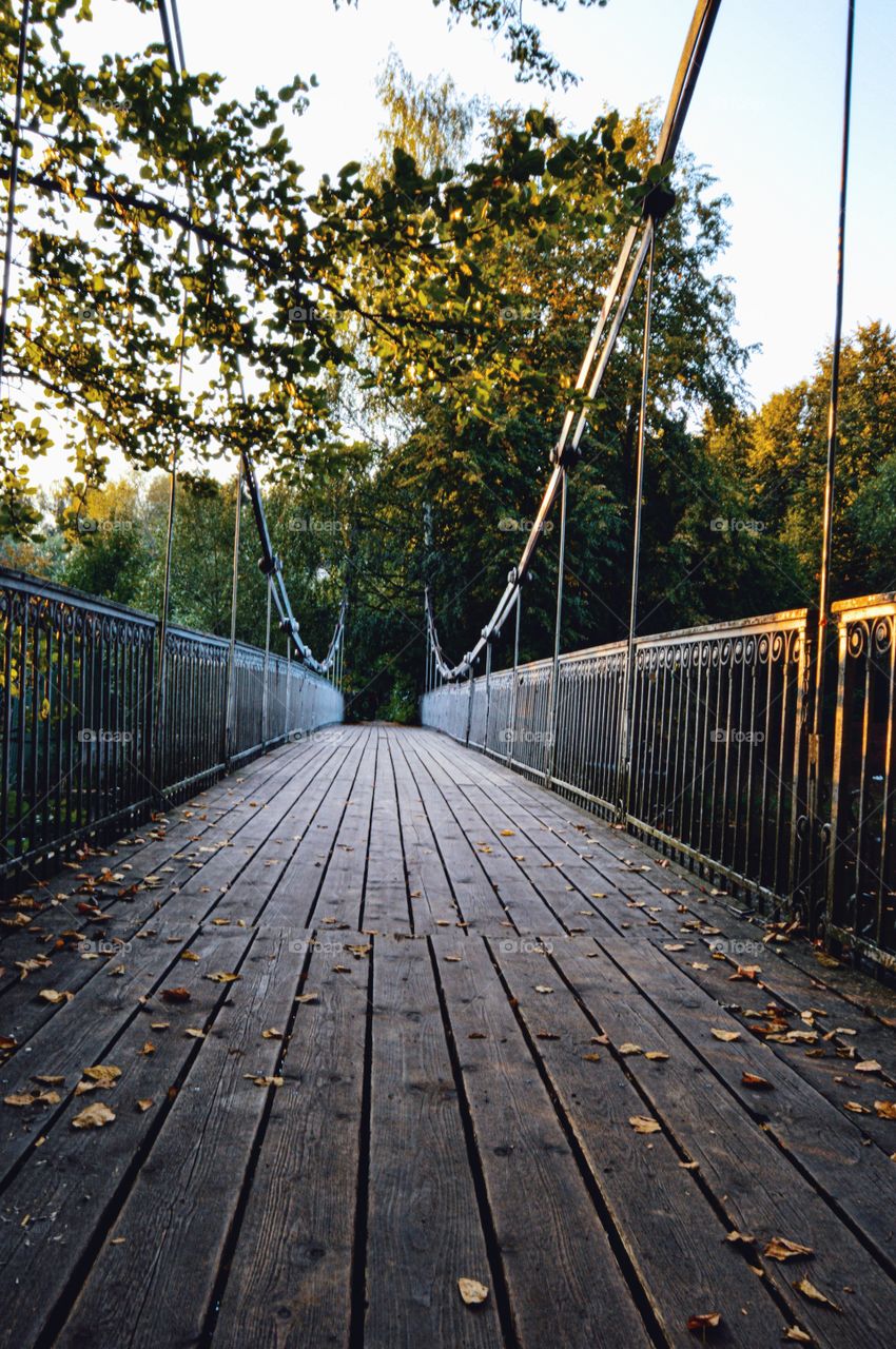The bridge with the "castles of love"
 
Is a sacred symbol of change and transition from one state to another. Here the newlyweds hang locks, throw the keys into the pond.