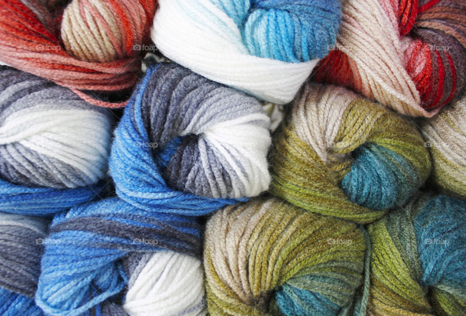 Wool yarn in the market, time for knitting