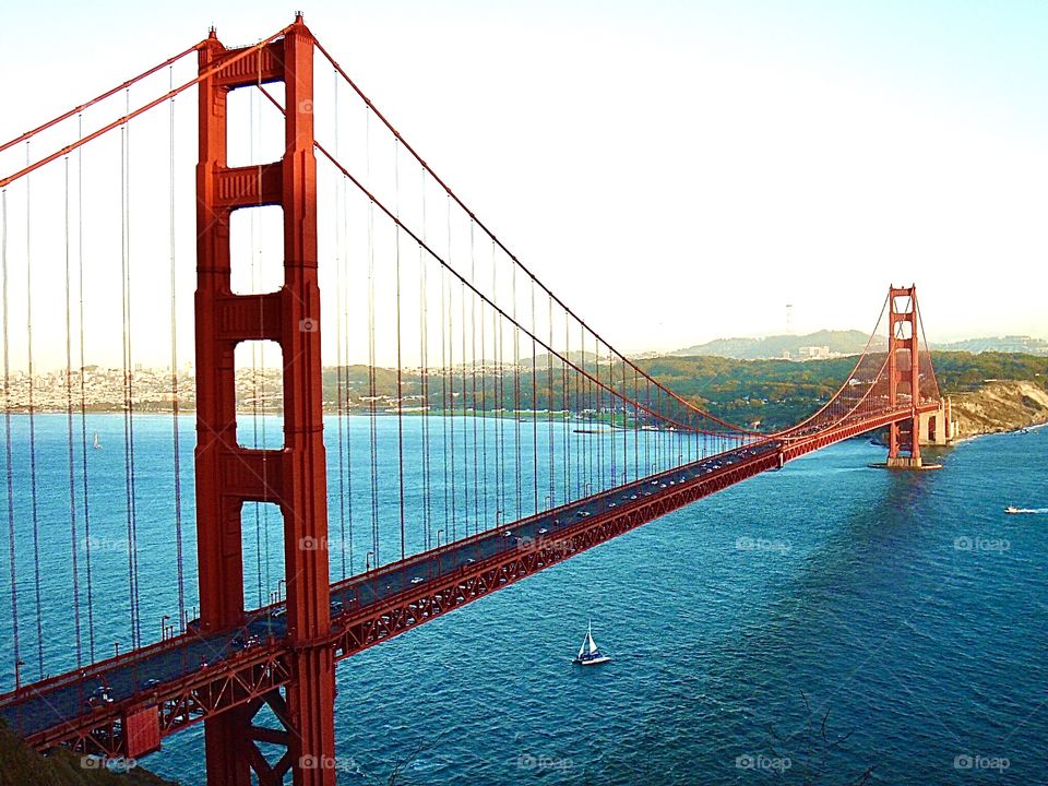 A stunning view of the Golden Gate Bridge in San Francisco, CA. 