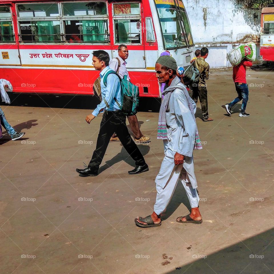 bus stop in India