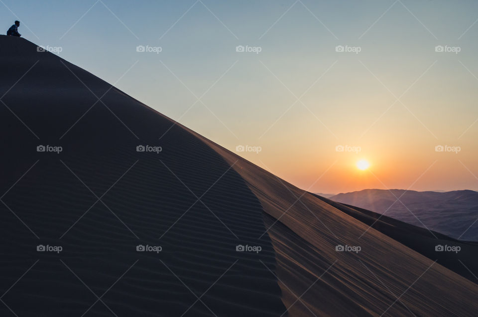 Gobi Desert sunset 