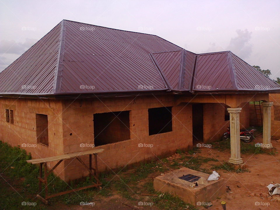 The roofing of the four bedroom Flat
