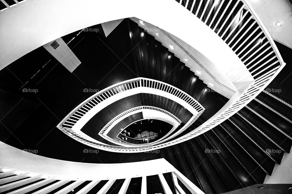 Spiral. Stairs at the Museum of Contemporary Art of Chicago