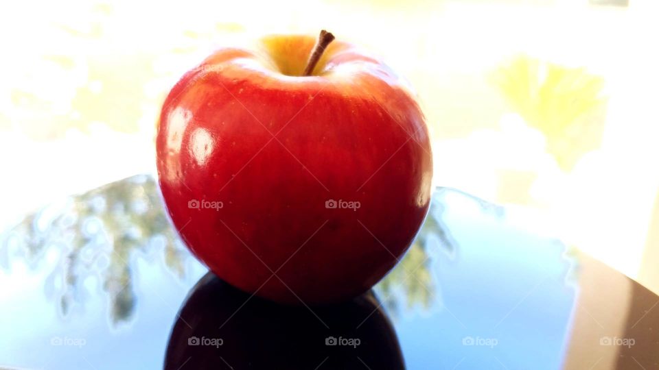 Red juicy apple