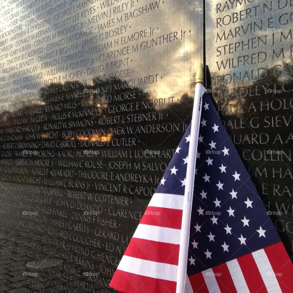 Memorial. Vietnam wall in Washington DC