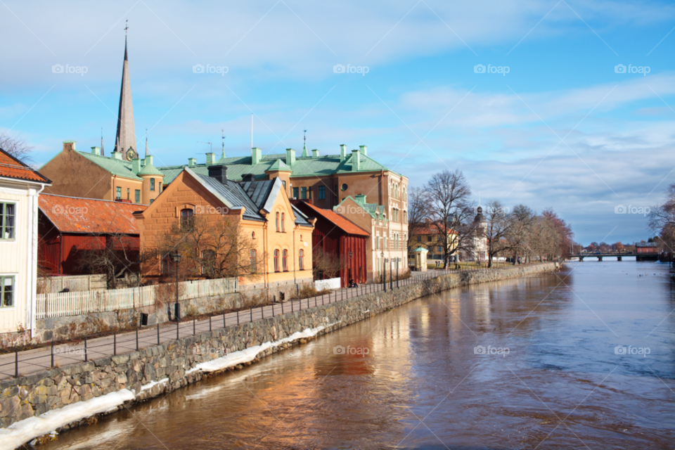 sweden town village view by comonline