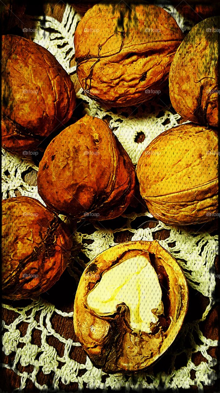 Fresh walnuts.