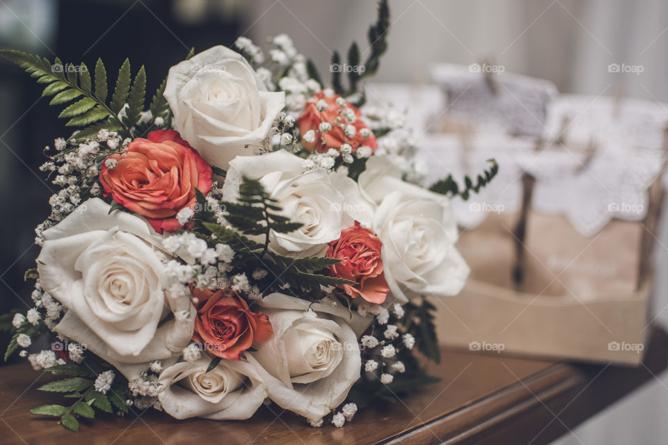 the bouquet of flowers for the wedding