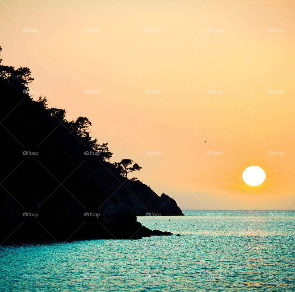 Sunset, Sun, Water, Dawn, Beach