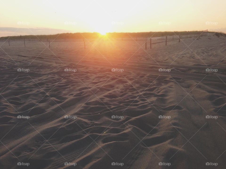 Sunset on the sand 
