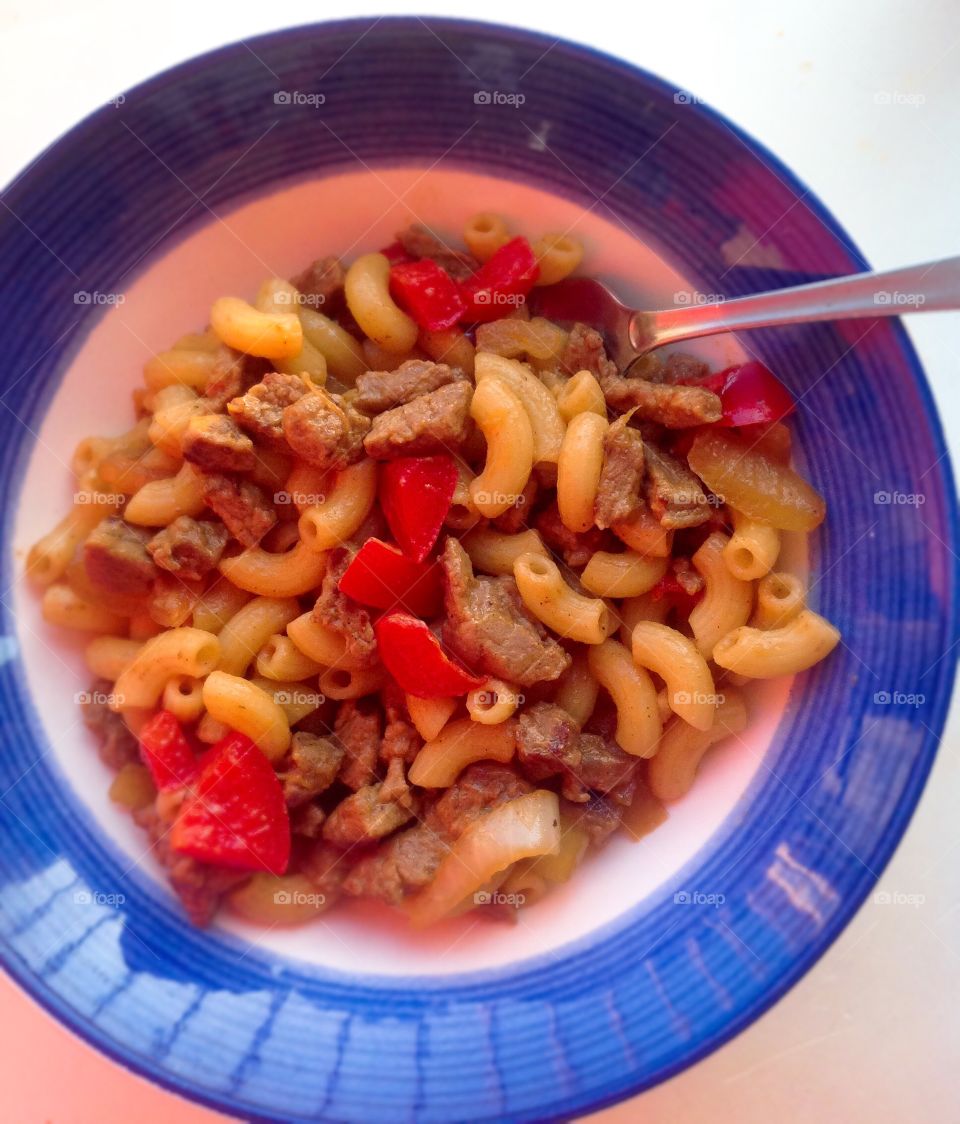 Macaroni with meat