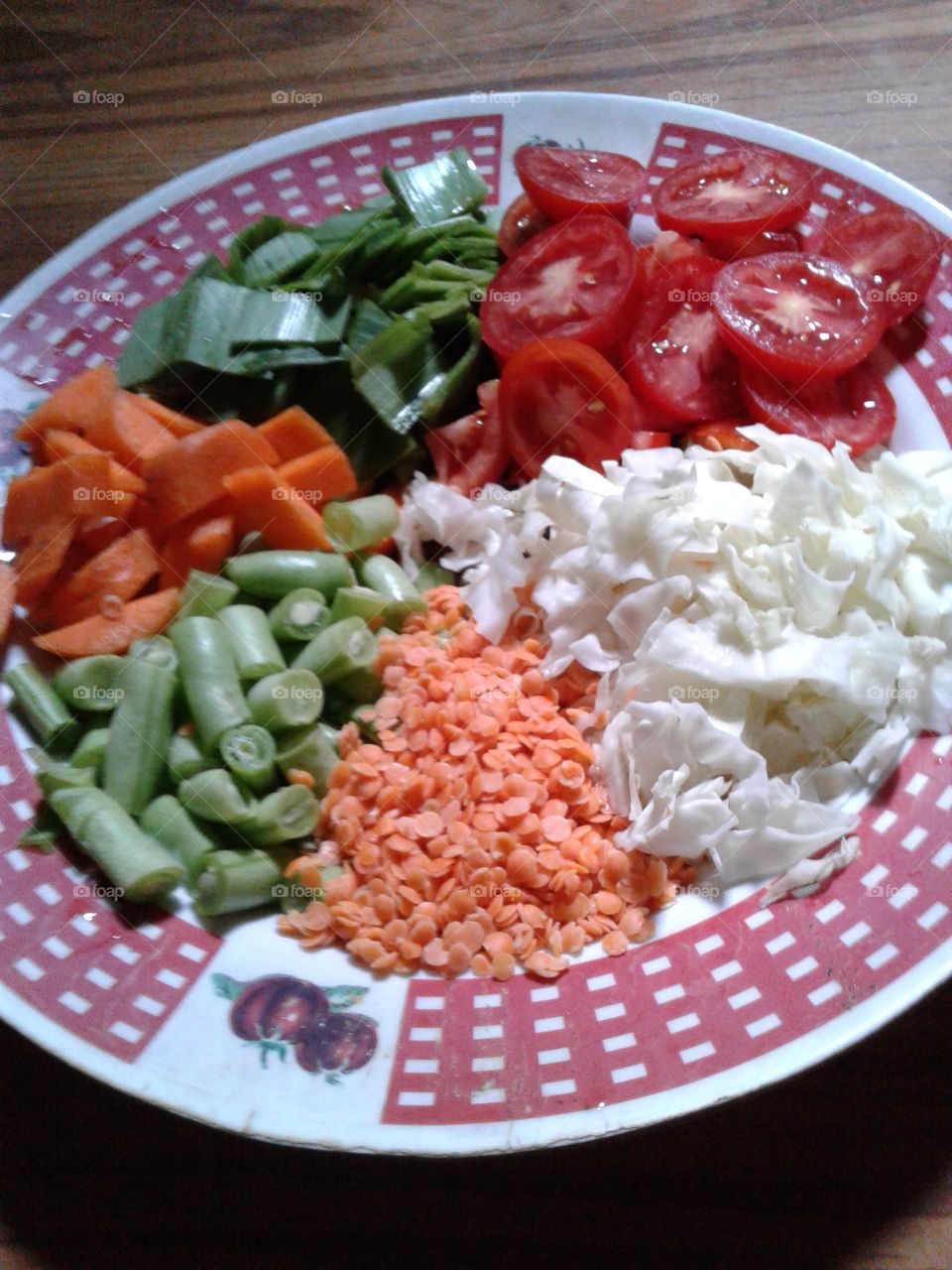 Fresh vegetables for sup