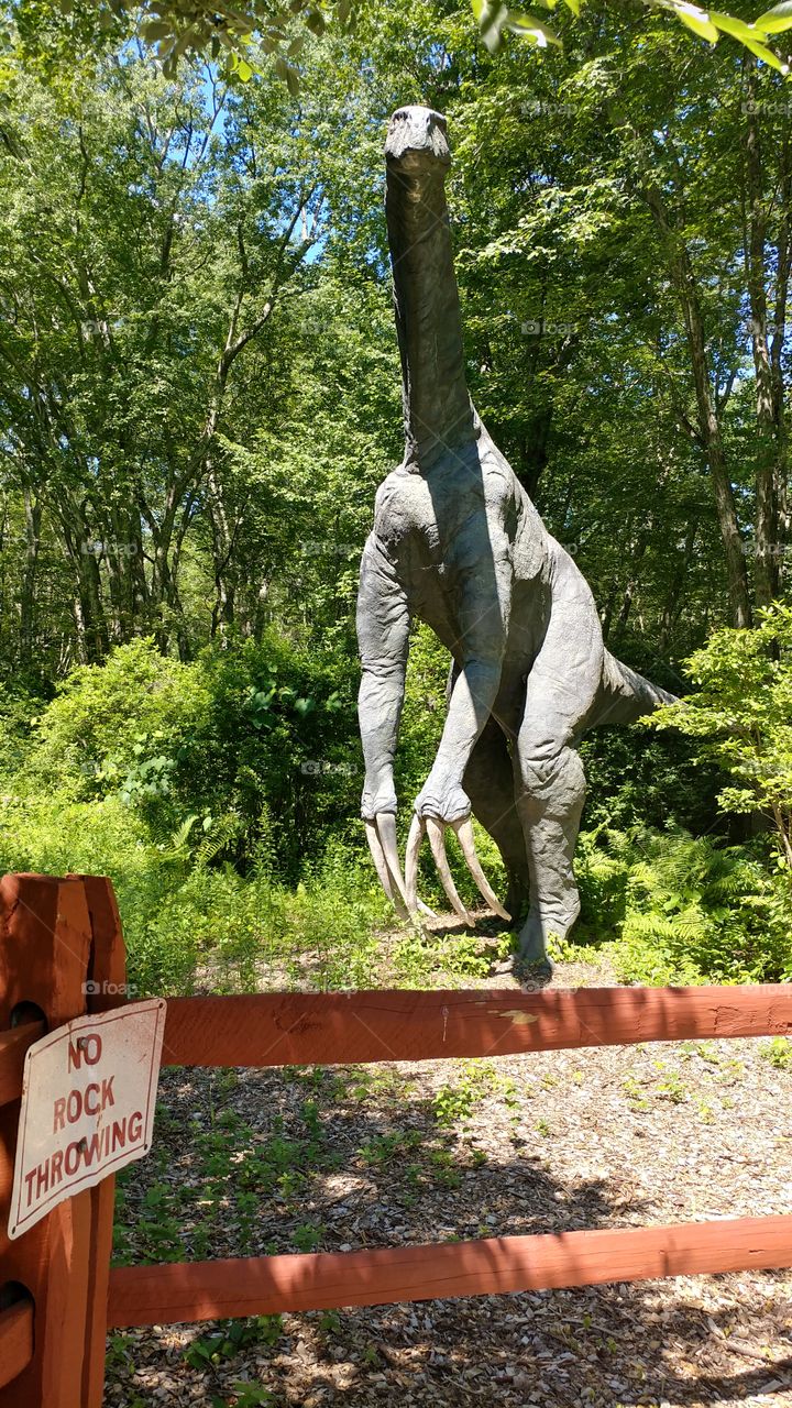 dinosaur at Connecticut theme park