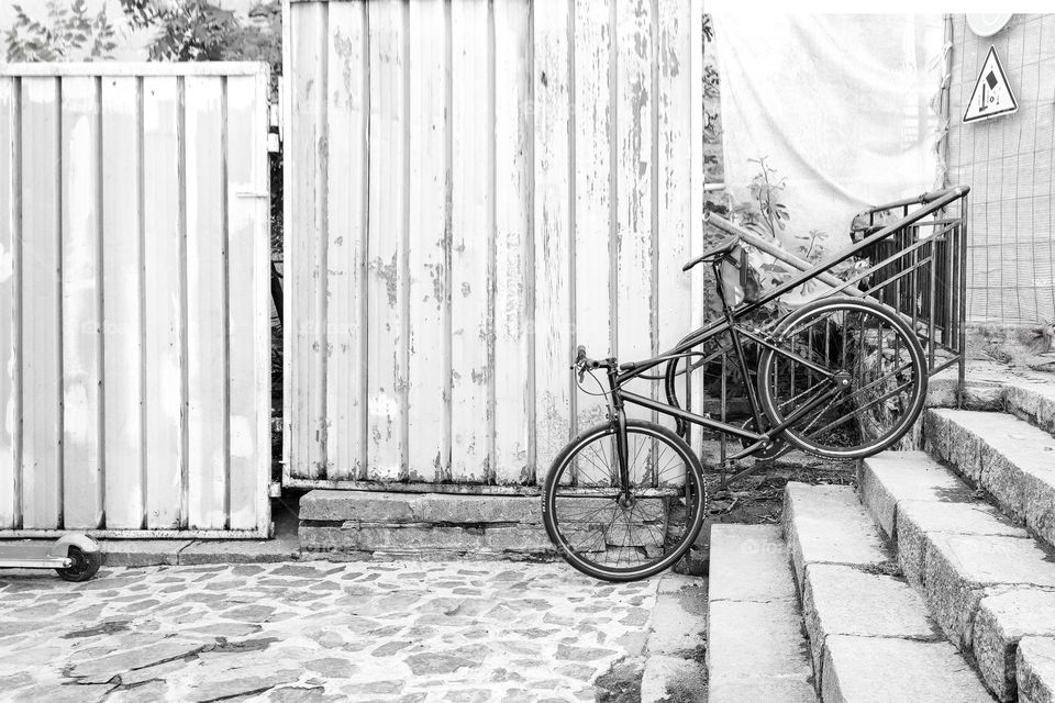 One Lonely Bicycle, Black and White